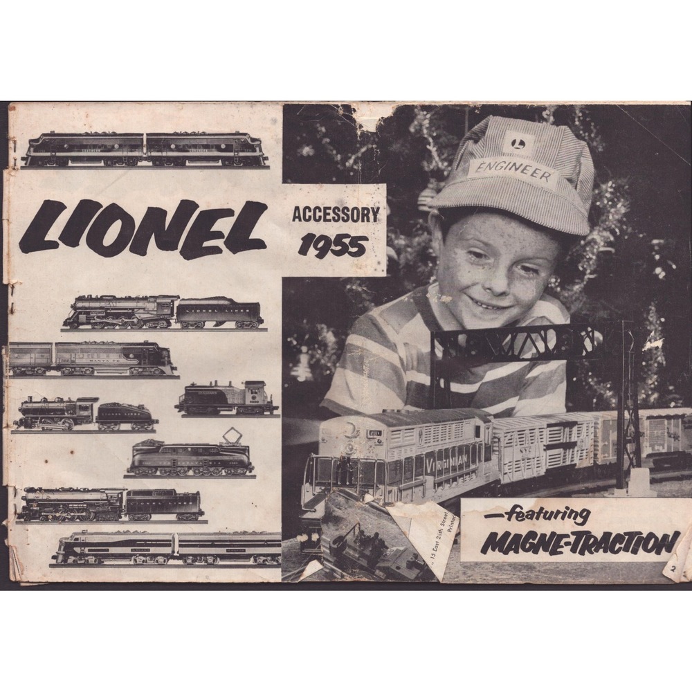 Vintage 1955 Lionel Accessory Catalog Model Train Magne-Traction Transformers